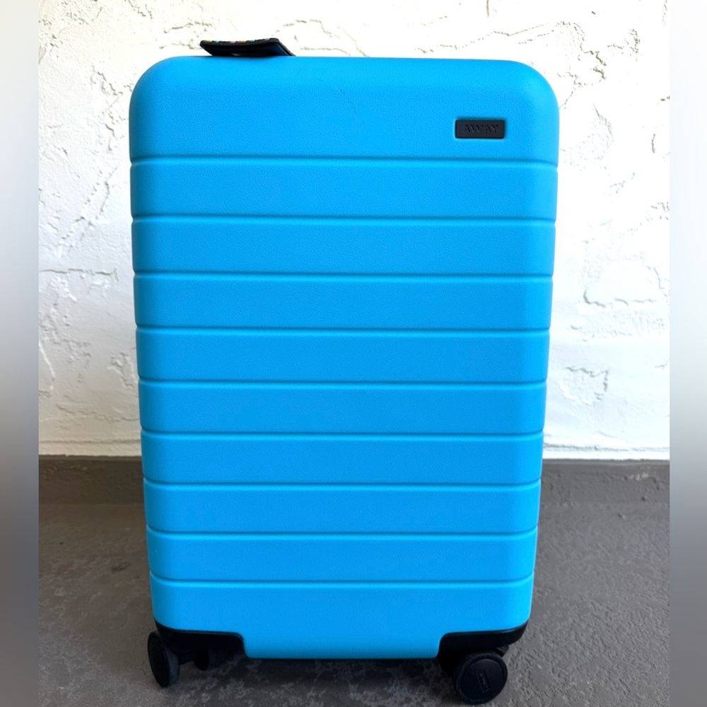 Away x Flour Shop Turquoise Carry-On Suitcase